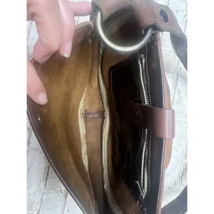 Ladies Vintage Handcrafted Leather‎ Shoulder Bag With Animal Clasp Deer? thumbnail 5