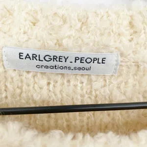 COS Fuzzy Crew Neck Sweater Wide Sleeve Side Slit Ivory Women's S thumbnail 5