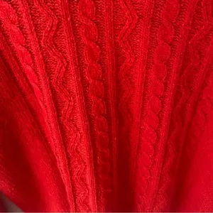 80s Vintage Red Angora Silk Sweater M Cable Knit Pearl Buttons Retro Twee Preppy thumbnail 12