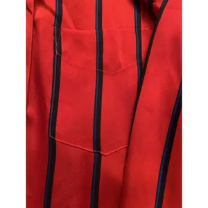 Lauren Ralph Lauren Red Button up Long Sleeve Blouse Blue White Stripes NWT thumbnail 7