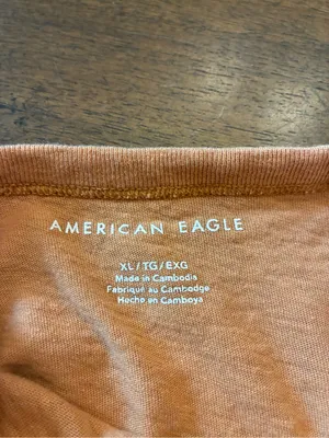 American Eagle Graphic T-Shirt Women’s XL Trans Pecos Mountains Orange Tan Top thumbnail 2