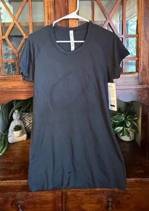 CRZ YOGA Womens‎ Seamless Short Sleeve Shirt Black XL Athletic Tee NWT thumbnail 1