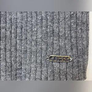 Guess Women’s Gray Ribbed V-Neck‎ Long Sleeve Open Back Top Size M thumbnail 5