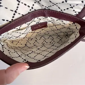 Kate Spade Sally Newbury Lane Burgundy Mulled Wine Crossbody Leather‎ Bag thumbnail 8