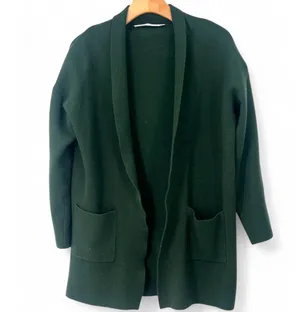 CONTEMPORAINE Par Simmons | XS | Cardigan Knit Sweater Open Front Mid Length thumbnail 2