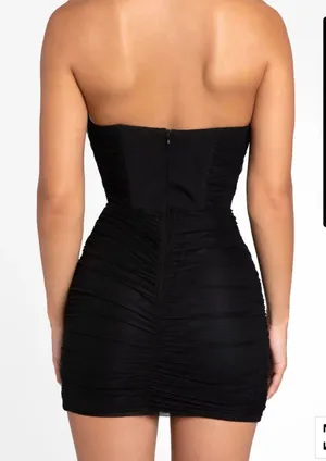 Heiress Beverly Hills Black Plunge Corset Dress thumbnail 3