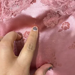 Motel Rocks Coti Satin Lace Slip Dress Pink Floral Bodycon Y2K Coquette Womens M thumbnail 5