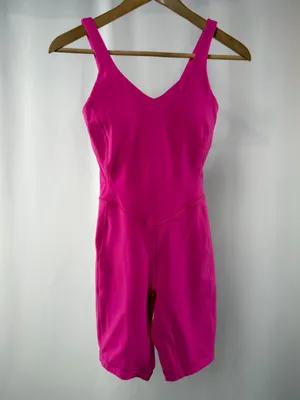 lululemon Align Bodysuit Romper 8" in Pink‎ Flare Size 2 thumbnail 5