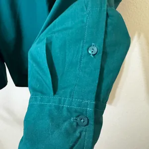 Abercrombie & Fitch Oversized Green Button Down Shirt Women S thumbnail 5