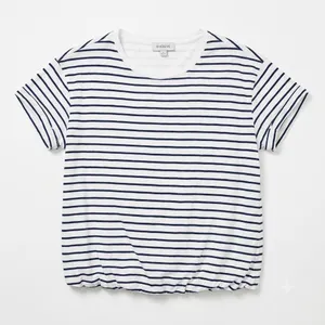 Evereve Stripe Bubble Hem T-Shirt Size Small thumbnail 1
