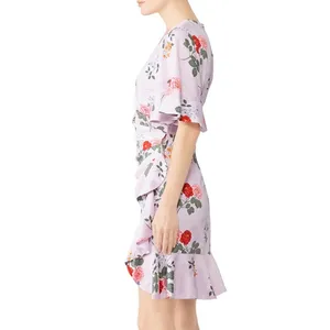 Keepsake Pretty One Floral Mini Dress in Lilac Purple‎ thumbnail 3