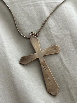 Sterling Silver 925 Italy Cross Necklace Pendant Chain thumbnail 2