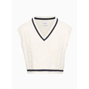 Aritzia Sunday Best Winston Sweater Vest Cream XXS Old Money Wool Blend thumbnail 2