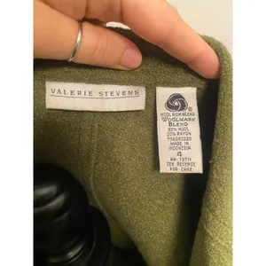 Vintage Valerie Stevens Wool Blend Jacket Blazer Button Textured Patch Pocket thumbnail 5