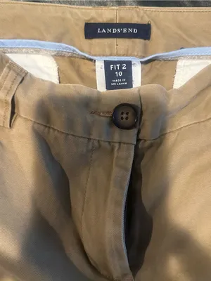Lands' End women’s Chinos in Tan thumbnail 3