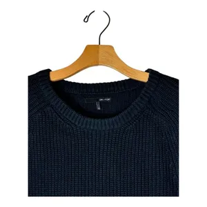 Oak + Fort Sweater Women XS Washed Black Ribbed Knit Cotton Crew‎ Neck Pullover thumbnail 3