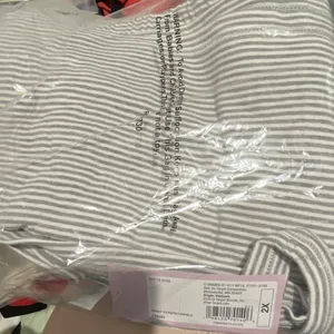 Wild fable Women's Gray White Striped Cotton Knit Tank Shorts Pajama Set 2xl thumbnail 3