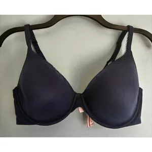 Victoria's Secret Bra Lined Perfect Coverage 36D Everyday Navy thumbnail 10