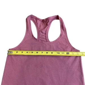 Lululemon 6 Swiftly Tech Racerback Tank Top Rose‎ Pink Metallic Silver Stripe thumbnail 7