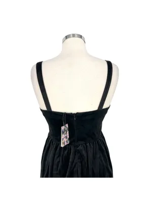 Cider Goth Coquette Red Bow Sweetheart Mini A-Line Dress Black Size Medium NWT thumbnail 5