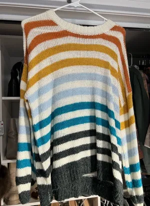 Entro Striped Multicolor Sweater thumbnail 1