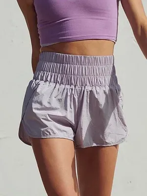 Free People The Way Home Shorts in Lavender thumbnail 1