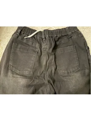 NEW Wide Leg Jeans Drawstring High Waisted Baggy Straight Leg Boyfriend 6 28/29 thumbnail 5