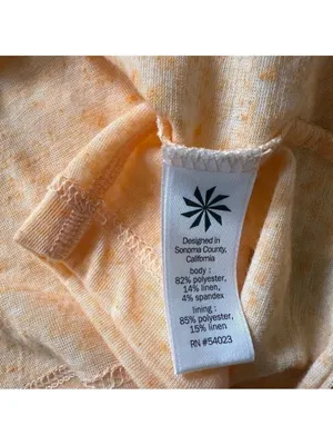 Athleta Vida Tiger Lily Linen Blend Orange Sleeveless Sporty Dress Medium thumbnail 11