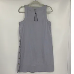 For Cynthia Linen Blend Shift Dress Sz S Lagenlook Minimal Scandi Neutral Artsy thumbnail 6