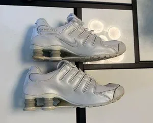 Vintage Nike Shox NZ "White Metallic Silver" - Y2K Aesthetic - Women's Size 9 / EUR 40.5 thumbnail 1