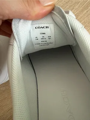NWB COACH High Line Leather Sneakers Optic White CCN68 Size 7.5B thumbnail 8