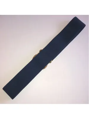 Day Lor Vintage Gold and Dark Blue Decorative Elastic Waist Belt thumbnail 5