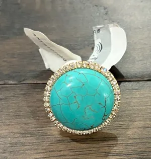 New With Tags Anthropologie Turquoise Statement Ring Sz 6 thumbnail 1