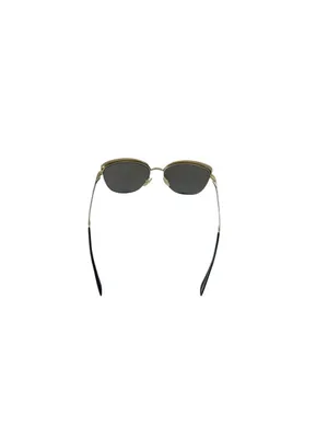 Prada Women's SPR51T SPR/51T Square Sunglasses Metallized Gold-Black thumbnail 5