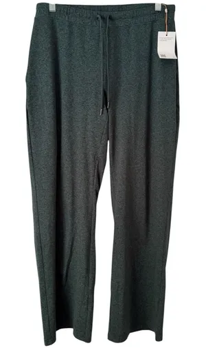 NWT Quince Flowknit Wide Leg Pants Women’s Size Medium Heather Green thumbnail 1