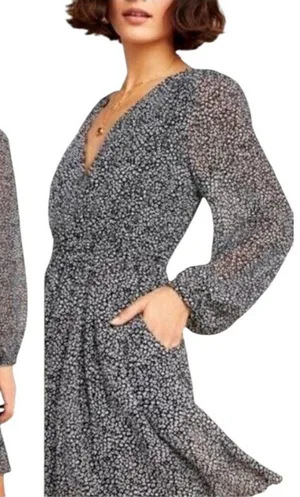 Maeve Anthropologie Black And White Leopard Print Carolyn Mini‎ Dress Size S thumbnail 1