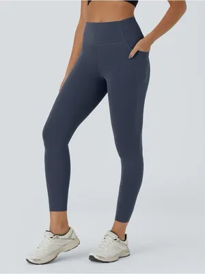 Halara UltraSculpt Mood Indigo Leggings Medium High Waisted Tummy Control thumbnail 1