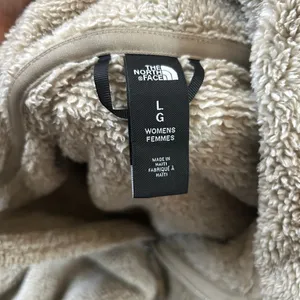 Like new The North Face women full zip Fleece Jacket in Tan size L thumbnail 4