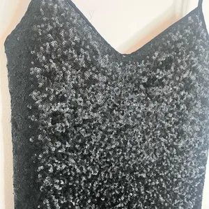 Zara Black Sequin Tank XS thumbnail 3