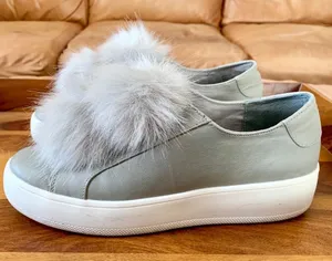 Steve Madden Faux Fur Pom Pom Shoes thumbnail 1