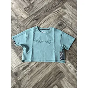 Alphalete Woman’s ELMTS Short SLEEVE Crop - Teal , Size XS thumbnail 3