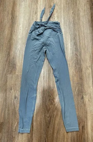 Lululemon‎ Align Pant Leggings 28" *Wrap Waist Size 6 Blue Charcoal thumbnail 4