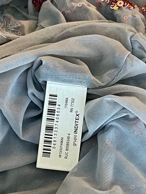 ZARA Draped Sequin Mini Dress blue thumbnail 13