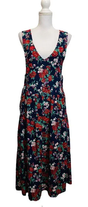 Vintage 80's‎ 90's Bryn Connelly 8 Floral Doilie Floral Print Cottage core Dress thumbnail 1