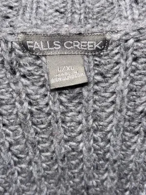 Falls Creek Grey Chunky Knit Cardigan Size L/XL thumbnail 4