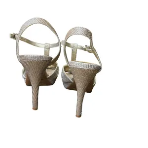 👠✨ Gianni Bini Metallic Gold‎ Strappy High Heel Sandals Ankle Strap 7.5 ✨👠 thumbnail 3