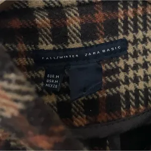 Zara Wool Blend Long Plaid Retro Hooded Trench Coat thumbnail 4