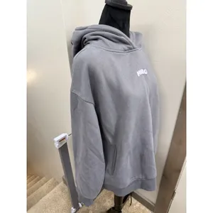 WILO The Label Hoodie Women Grey Purple Wellness Club Puff Print Sweatshirt Gym thumbnail 5