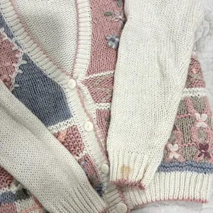 Vintage 90s y2k knit grandma cardigan thumbnail 2