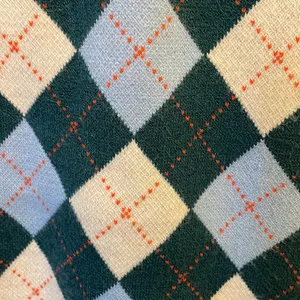 LAST CHANCE! Free People argyle Hunter green, blue and cream mini skirt NWT thumbnail 3